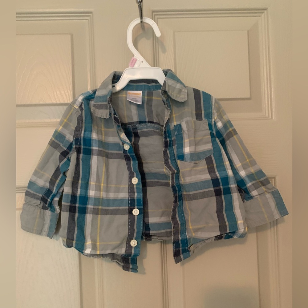 Gymboree Blue and Gray Striped Shirt